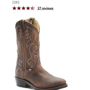 Double H Distressed Brown Western Boots